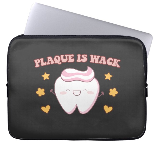 Groovy Plaque ist Wack Dental Hygienist Laptopschutzhülle (Vorderseite)