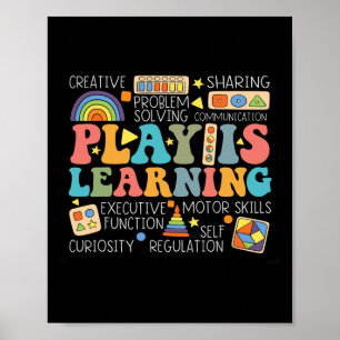 Groovy Play Is Learning Kindergarten-Lehrer Anerke Poster