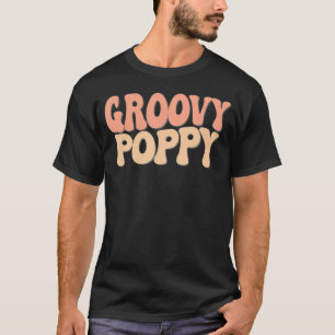 Groovy Poppy Vater Birthday Matching Family Party T-Shirt