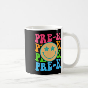 Groovy Pre-K Vibes Gesicht Retro Lehrer Kinder Byc Kaffeetasse