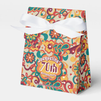 Groovy Psychedelic 60er 70er Floral Birthday Geschenkschachtel