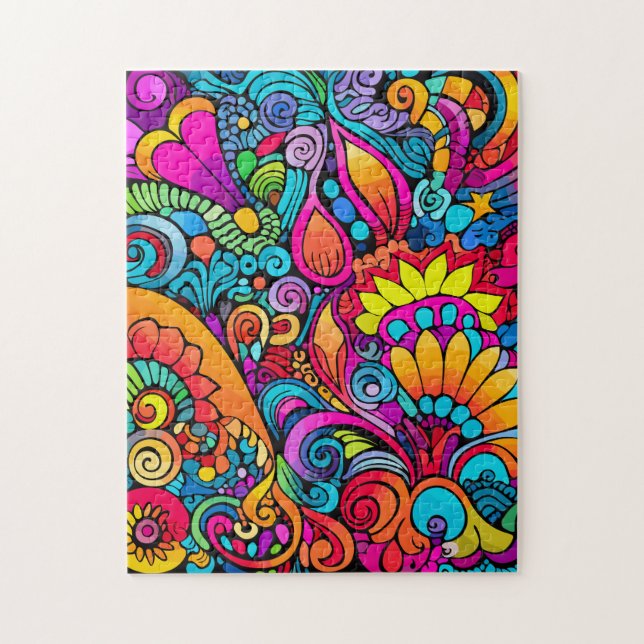 Groovy Psychedelic Floral (Vertikal)