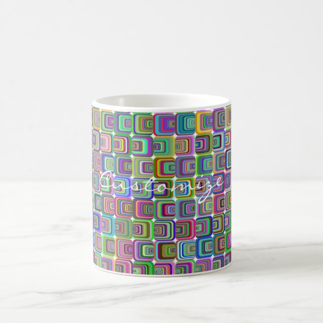 Groovy Psychedelic Hippie-Stil Thunder_Cove Kaffeetasse (Mittel)