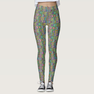 Groovy Psychedelic Hippie-Stil Thunder_Cove Leggings
