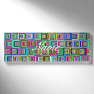 Groovy Psychedelic Hippie-Stil Thunder_Cove Namenschild