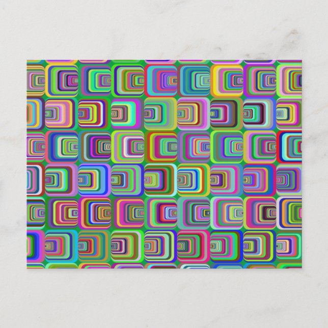 Groovy Psychedelic Hippie-Stil Thunder_Cove Postkarte (Vorderseite)