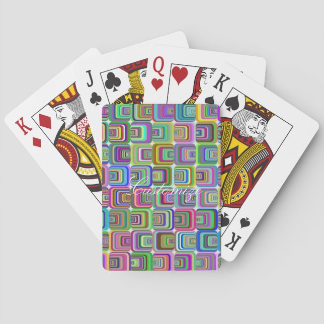 Groovy Psychedelic Hippie-Stil Thunder_Cove Spielkarten (Rückseite)