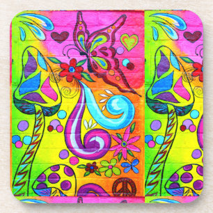 Groovy Psychedelic Magic Pilze Untersetzer