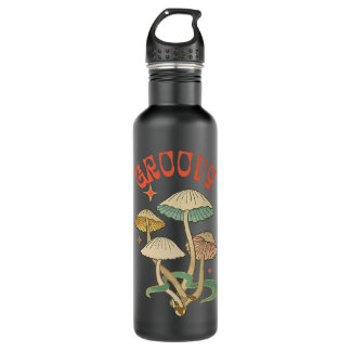 Groovy Psychedelic Mushroom Throwback 70er Retro H Edelstahlflasche