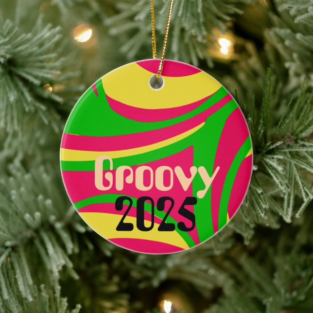 Groovy Psychedelic Ornament (Baum)
