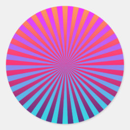 Groovy Psychedelic Sunburst Sticker