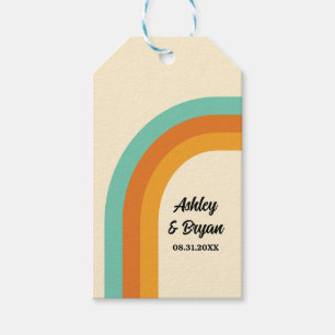 Groovy Rainbow 1970er Jahre Style Gastgeschenk Hoc Geschenkanhänger