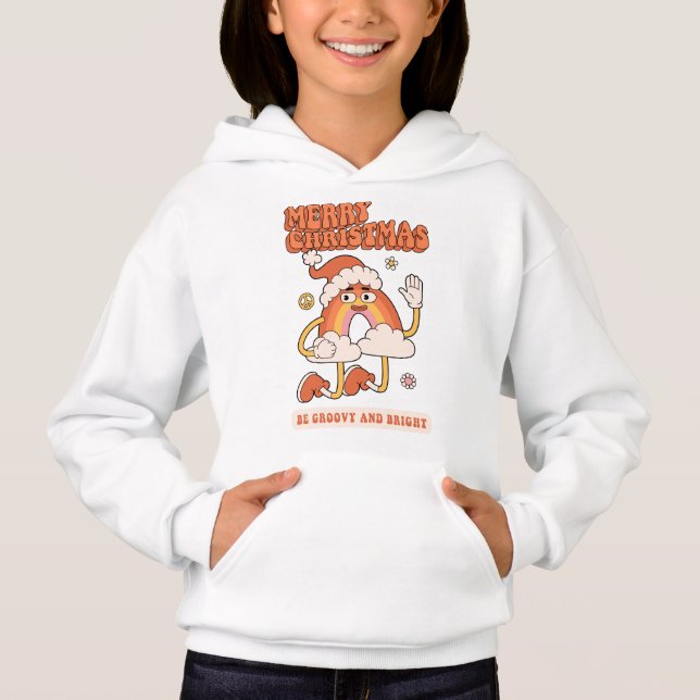 Groovy Rainbow Christmas - Sei hell und fröhlich Hoodie (Vorderseite)