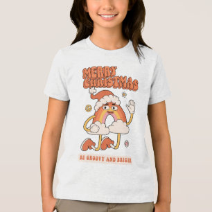 Groovy Rainbow Christmas - Sei hell und fröhlich Tri-Blend Shirt