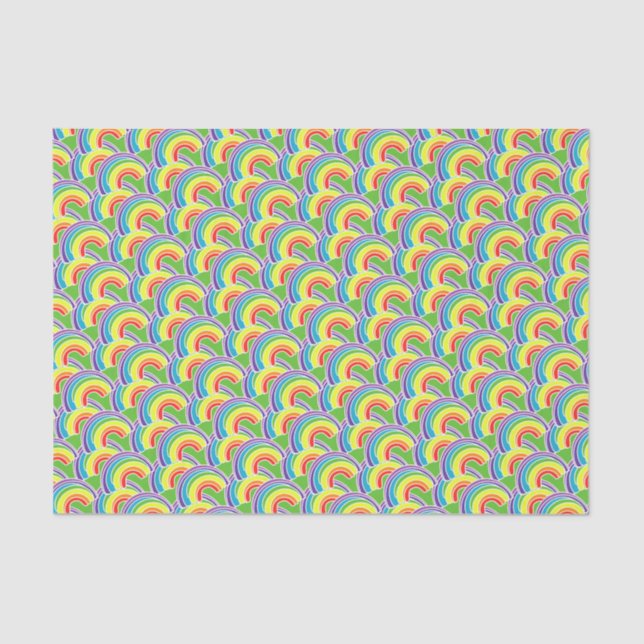 Groovy Rainbow Pattern Seidenpapier (Vorderseite)