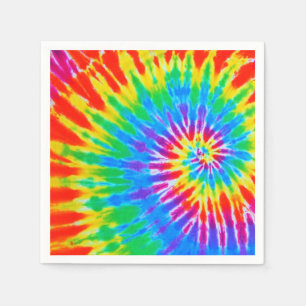 Groovy Rainbow Spiral Gefärbte Krawatte Serviette
