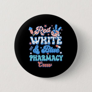 Groovy Red Blue Pharmacy Crew Pharmakokinetik 4. Button