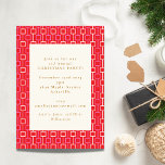 Groovy Red Pink Retro Niedlich Holiday Weihnachten Einladung<br><div class="desc">Groovy Red Pink Retro Niedlich Custom Holiday Weihnachten Party Einladung</div>