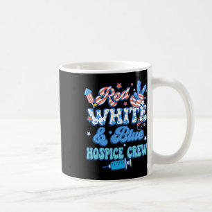 Groovy Red White Hospice Crew Hospice Nurse 4 Kaffeetasse