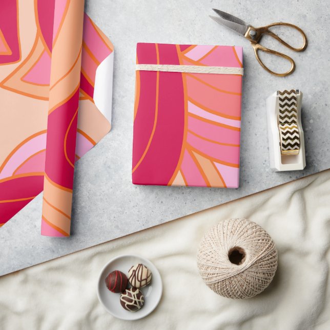 Groovy Reds Geschenkpapier (Kunsthandwerk)