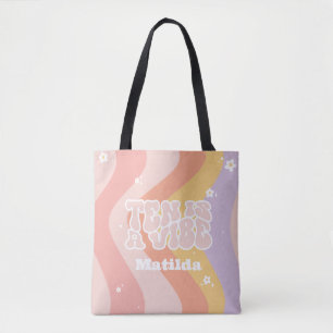 Groovy Regenbogen zehn ist eine vibe 60er Jahre Re Tasche