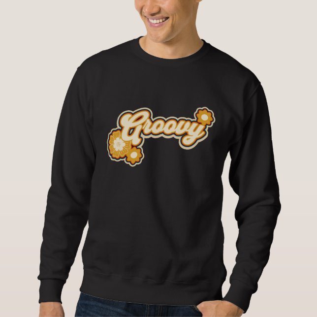 Groovy Retro 1970s Style Sweatshirt (Vorderseite)