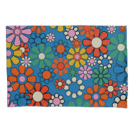 Groovy Retro 60er 70er Blume Blumenmuster Kissenbezug