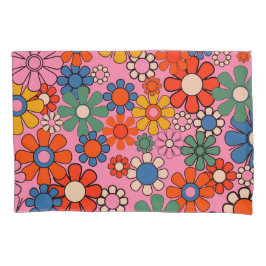 Groovy Retro 60er 70er Blume Blumenmuster Kissenbezug