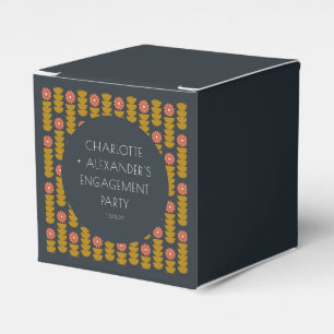 Groovy Retro 70er Blumen Hochzeitsparty  Geschenkschachtel