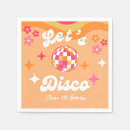 Groovy Retro 70er Disco jeden Geburtstag Serviette