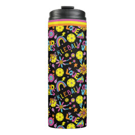 Groovy, Retro 90er, schwarz Thermosbecher