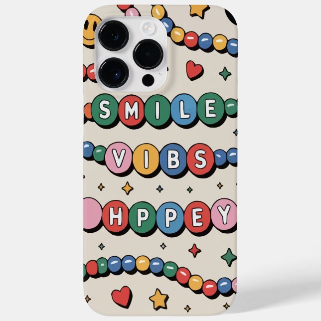 Groovy Retro Bead Bracelet Vibes iPhone Case (Rückseite)