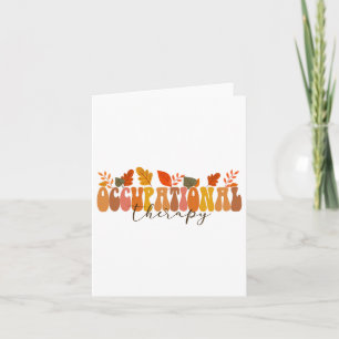Groovy Retro Berufliche Therapie Vintag Fall Lea Karte
