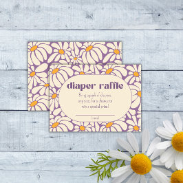 Groovy Retro Blume Degustationsschein Begleitkarte