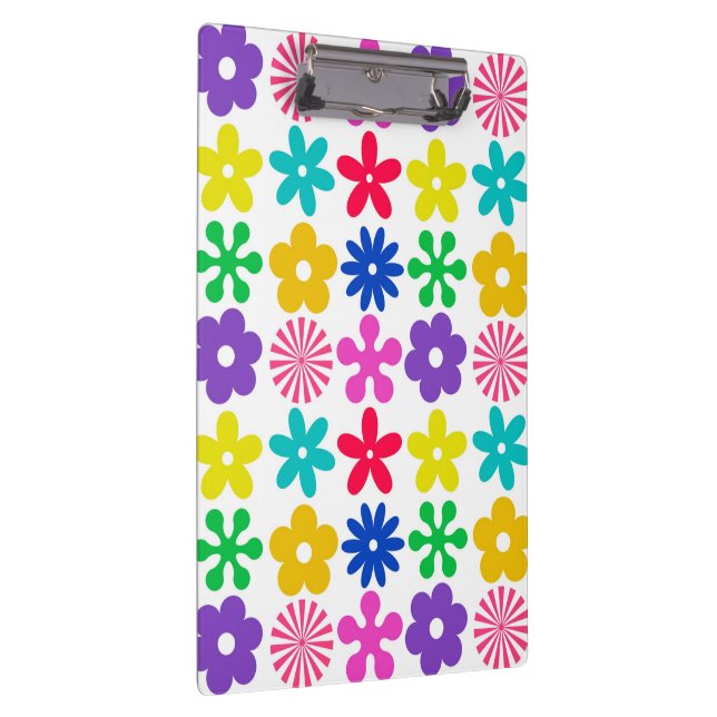 GROOVY RETRO-BLUME KLEMMBRETT (Rechts)
