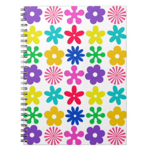 GROOVY RETRO BLUMEN NOTIZBLOCK