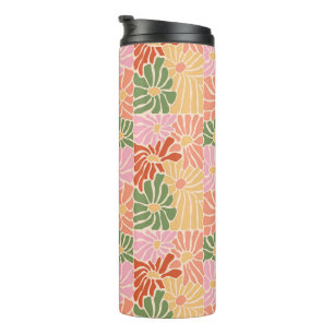 Groovy Retro-Blumen  Thermosbecher