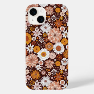 Groovy Retro Blumengartenmuster Case-Mate iPhone 14 Hülle