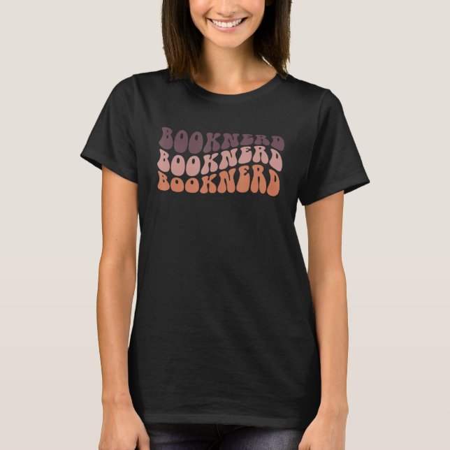 Groovy Retro Book Nerd Leserbuch Buchwurm Tee (Vorderseite)