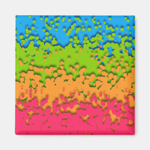Groovy Retro Bubbly Trippy Funky Panromantic Prix Magnet