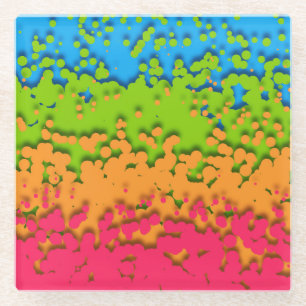Groovy Retro Bubbly Trippy Funky Panromantischer S Glasuntersetzer