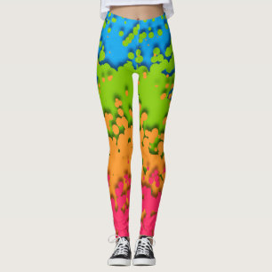 Groovy Retro Bubbly Trippy Funky Panromantischer S Leggings