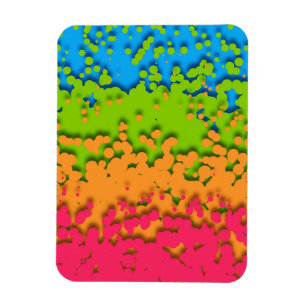 Groovy Retro Bubbly Trippy Funky Panromantischer S Magnet