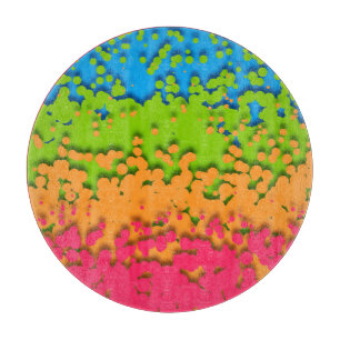 Groovy Retro Bubbly Trippy Funky Panromantischer S Schneidebrett