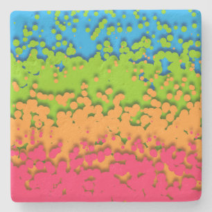 Groovy Retro Bubbly Trippy Funky Panromantischer S Steinuntersetzer
