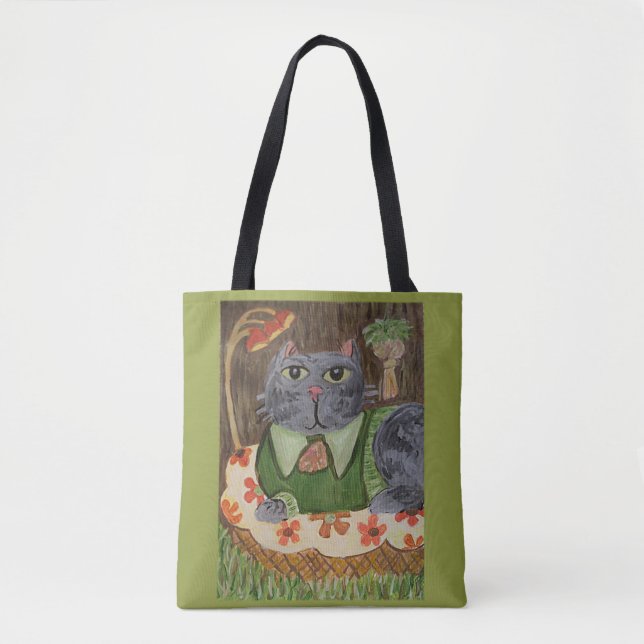 Groovy Retro Cat Folk Tasche (Vorderseite)