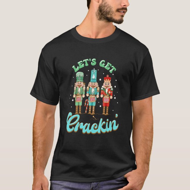 Groovy Retro Christmas Nutcracker Squad Ballet Dan T-Shirt (Vorderseite)