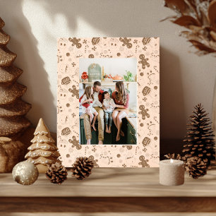 Groovy Retro Christmas Wooden Geätzte Rahmen