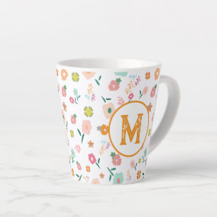 Groovy Retro Daisy Blume Pattern Boho Floral Milchtasse