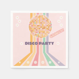 Groovy Retro Daisy Disco Serviette